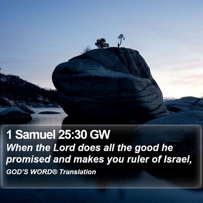 1 Samuel 25:30 GW Bible Verse Image