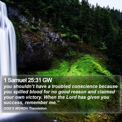 1 Samuel 25:31 GW Bible Verse Image