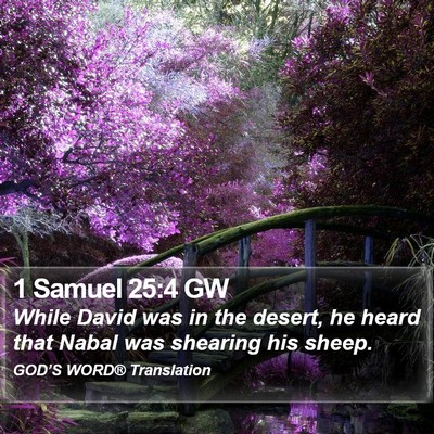 1 Samuel 25:4 GW Bible Verse Image