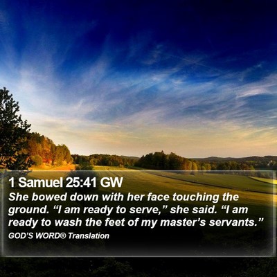 1 Samuel 25:41 GW Bible Verse Image
