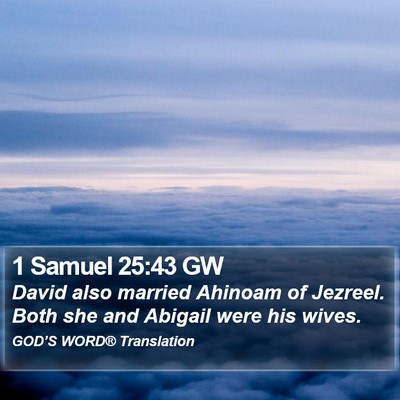 1 Samuel 25:43 GW Bible Verse Image