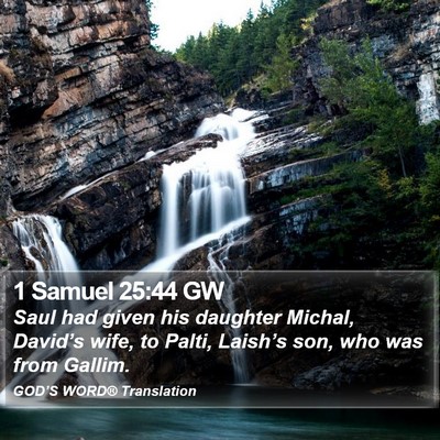 1 Samuel 25:44 GW Bible Verse Image