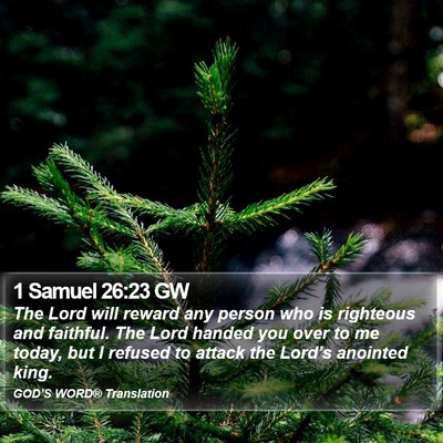 1 Samuel 26:23 GW Bible Verse Image