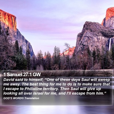 1 Samuel 27:1 GW Bible Verse Image