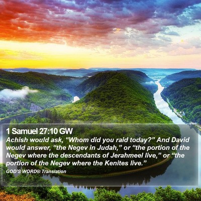 1 Samuel 27:10 GW Bible Verse Image