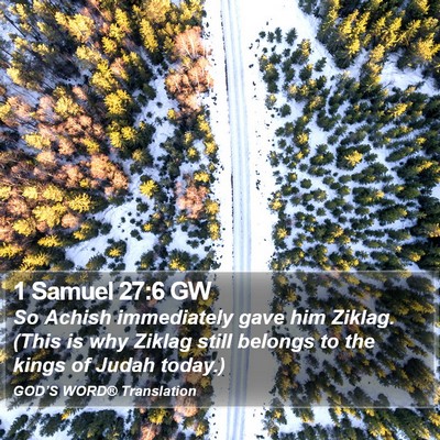 1 Samuel 27:6 GW Bible Verse Image