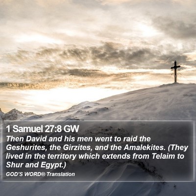 1 Samuel 27:8 GW Bible Verse Image