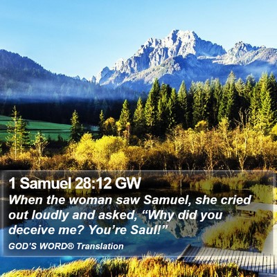 1 Samuel 28:12 GW Bible Verse Image