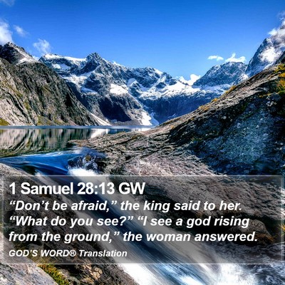 1 Samuel 28:13 GW Bible Verse Image