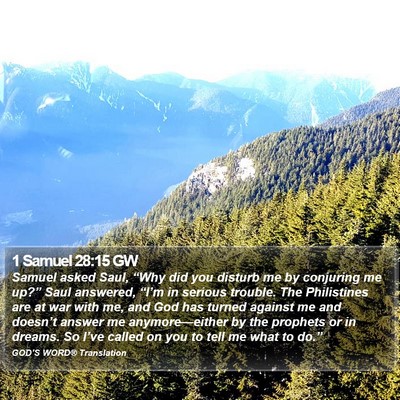 1 Samuel 28:15 GW Bible Verse Image