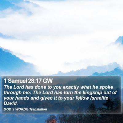 1 Samuel 28:17 GW Bible Verse Image