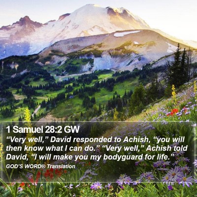 1 Samuel 28:2 GW Bible Verse Image