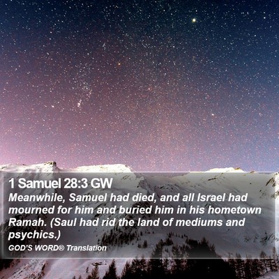 1 Samuel 28:3 GW Bible Verse Image