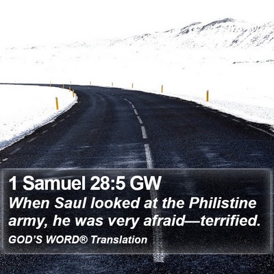 1 Samuel 28:5 GW Bible Verse Image