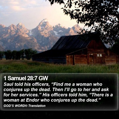 1 Samuel 28:7 GW Bible Verse Image