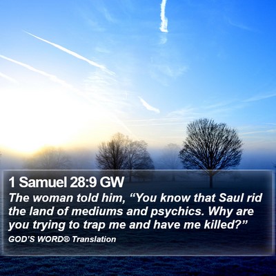 1 Samuel 28:9 GW Bible Verse Image