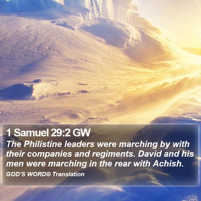 1 Samuel 29:2 GW Bible Verse Image