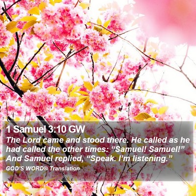 1 Samuel 3:10 GW Bible Verse Image