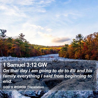 1 Samuel 3:12 GW Bible Verse Image