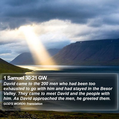 1 Samuel 30:21 GW Bible Verse Image