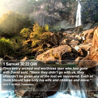 1 Samuel 30:22 GW Bible Verse Image