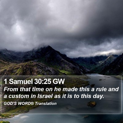 1 Samuel 30:25 GW Bible Verse Image