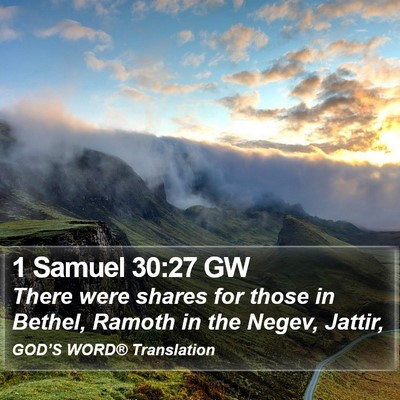 1 Samuel 30:27 GW Bible Verse Image