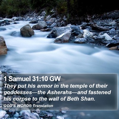 1 Samuel 31:10 GW Bible Verse Image
