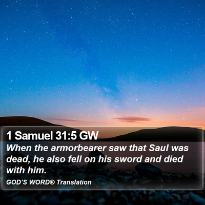 1 Samuel 31:5 GW Bible Verse Image
