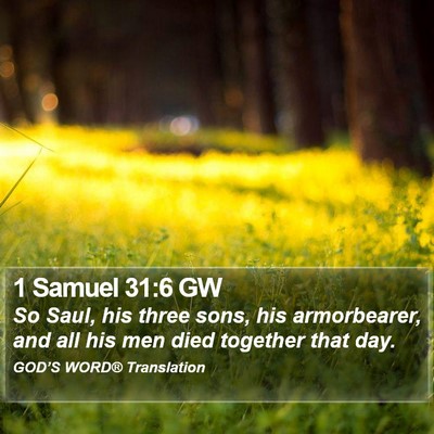 1 Samuel 31:6 GW Bible Verse Image