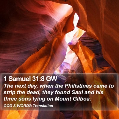 1 Samuel 31:8 GW Bible Verse Image