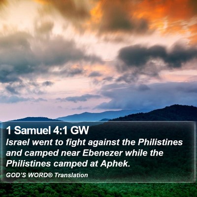 1 Samuel 4:1 GW Bible Verse Image