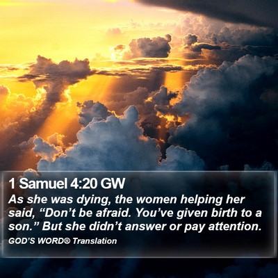 1 Samuel 4:20 GW Bible Verse Image