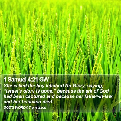 1 Samuel 4:21 GW Bible Verse Image