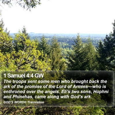 1 Samuel 4:4 GW Bible Verse Image