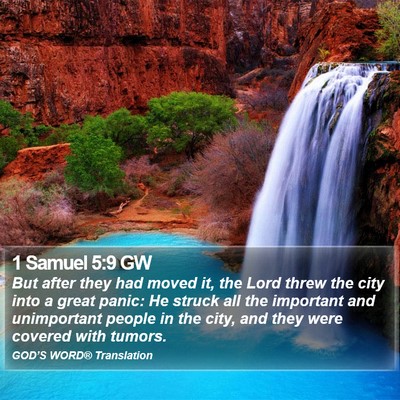 1 Samuel 5:9 GW Bible Verse Image