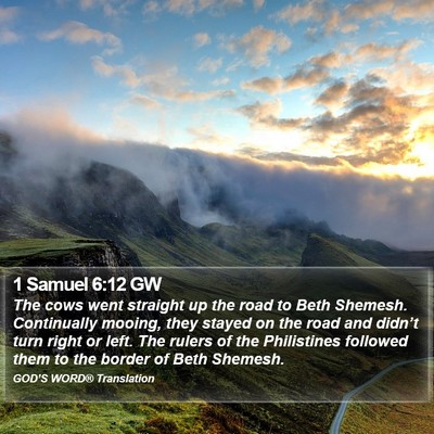 1 Samuel 6:12 GW Bible Verse Image