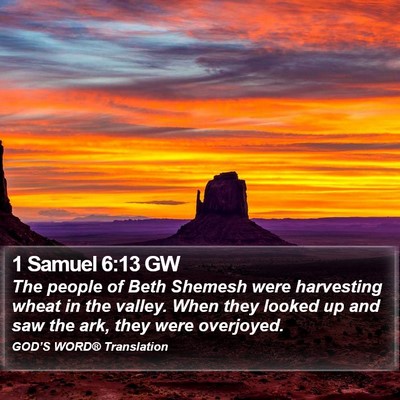 1 Samuel 6:13 GW Bible Verse Image