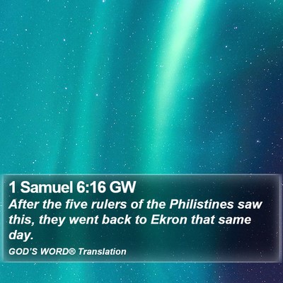 1 Samuel 6:16 GW Bible Verse Image