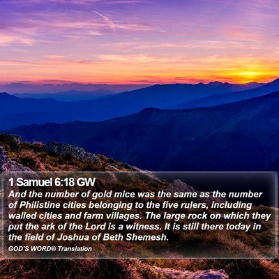 1 Samuel 6:18 GW Bible Verse Image