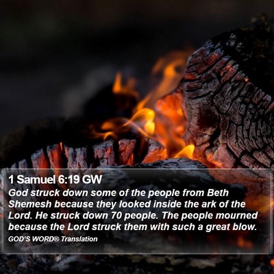1 Samuel 6:19 GW Bible Verse Image
