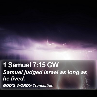 1 Samuel 7:15 GW Bible Verse Image