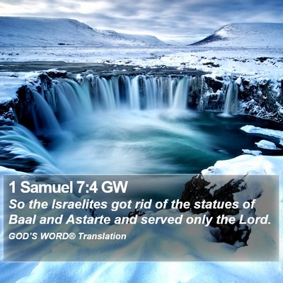 1 Samuel 7:4 GW Bible Verse Image