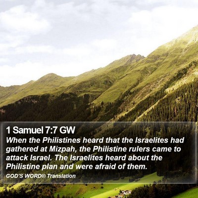1 Samuel 7:7 GW Bible Verse Image