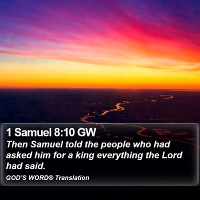 1 Samuel 8:10 GW Bible Verse Image