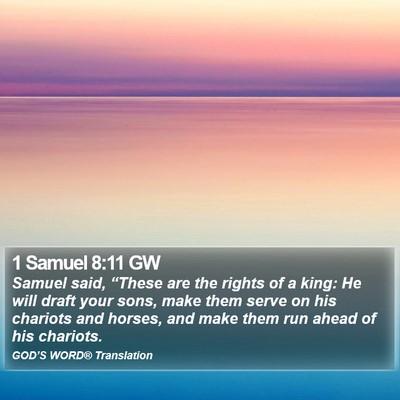 1 Samuel 8:11 GW Bible Verse Image