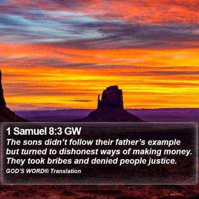 1 Samuel 8:3 GW Bible Verse Image