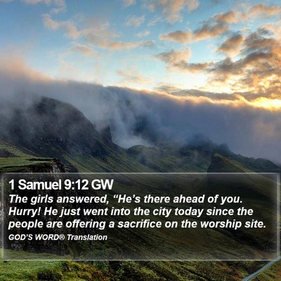 1 Samuel 9:12 GW Bible Verse Image