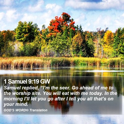 1 Samuel 9:19 GW Bible Verse Image