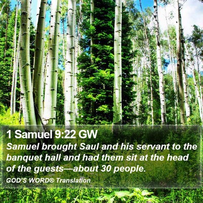 1 Samuel 9:22 GW Bible Verse Image